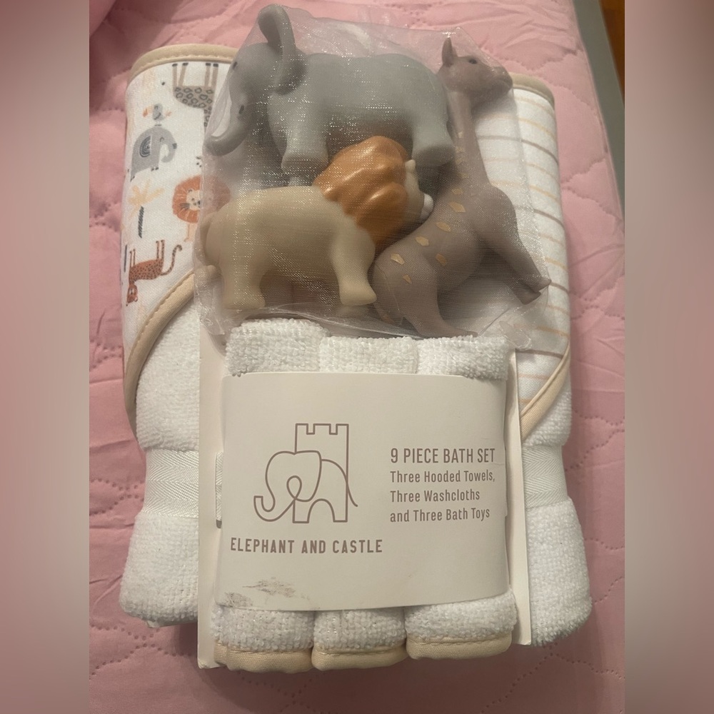 Kids Bath Set - White and Gray